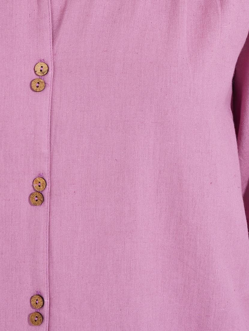 women purple solid regular shirt - 21520423 - Standard Image - 3