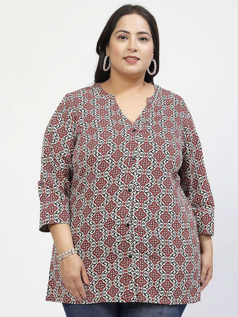 women off white polyester regular top