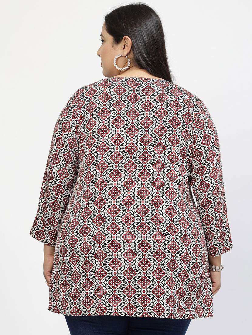 women off white polyester regular top - 21520489 - Standard Image - 3