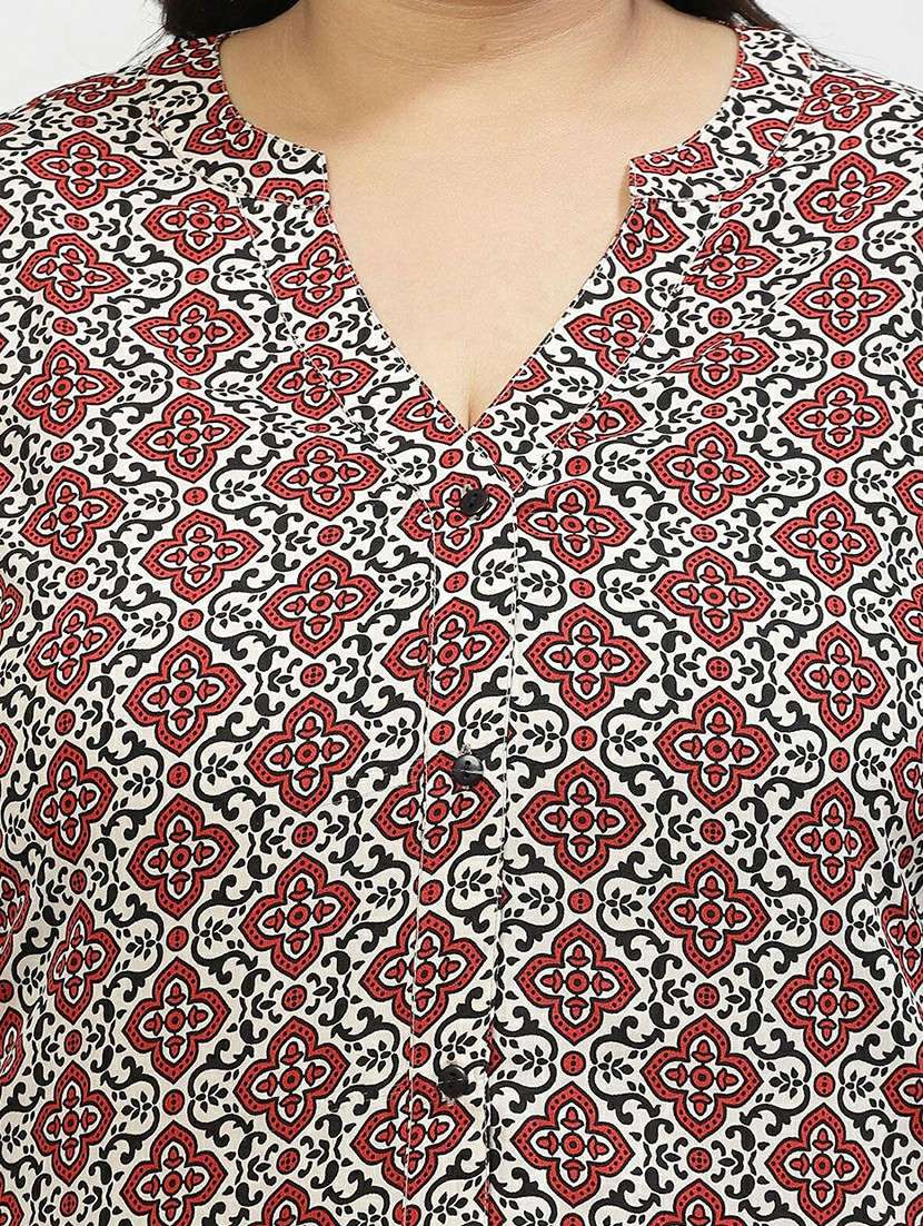 women off white polyester regular top - 21520489 - Standard Image - 5