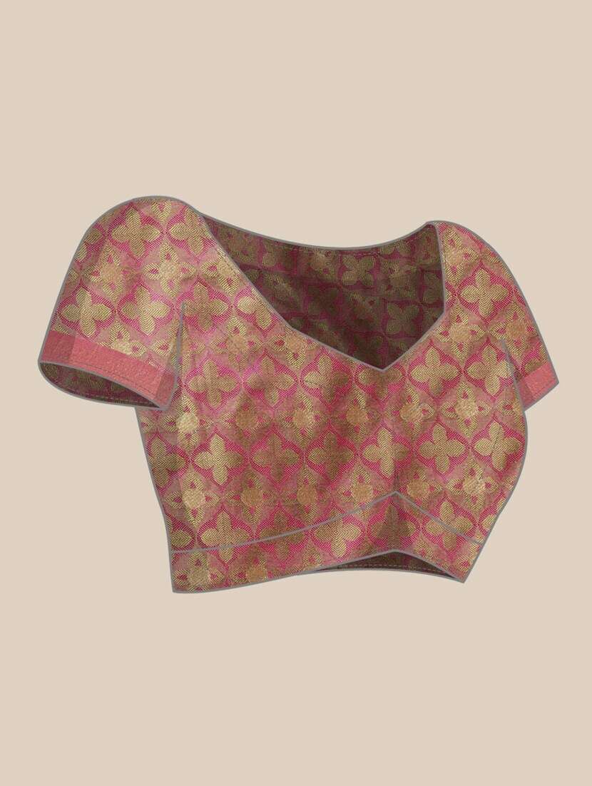 women self design dharmavaram zari bordered saree - 21520556 - Standard Image - 5