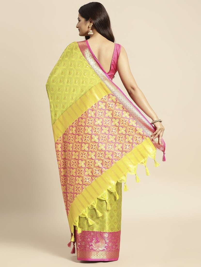 women self design dharmavaram zari bordered saree - 21520557 -  Standard Image - 3