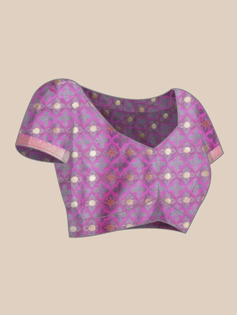 women self design dharmavaram zari bordered saree - 21520558 -  Standard Image - 5