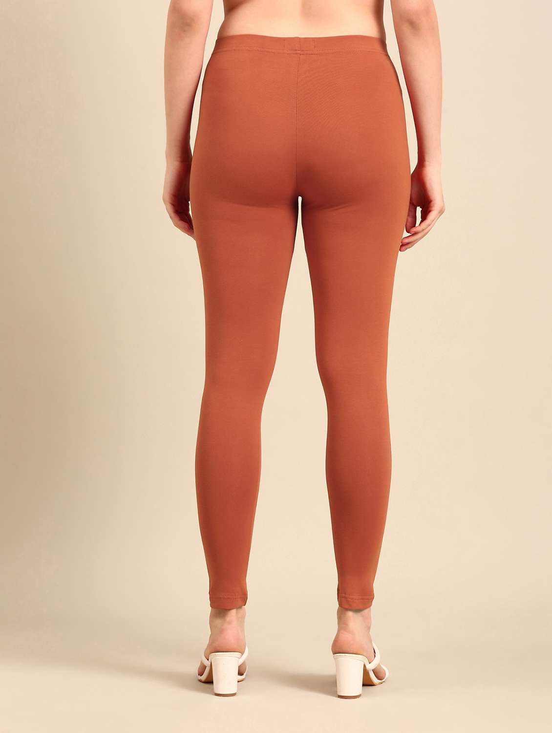 women rust cotton leggings - 21520657 -  Standard Image - 3