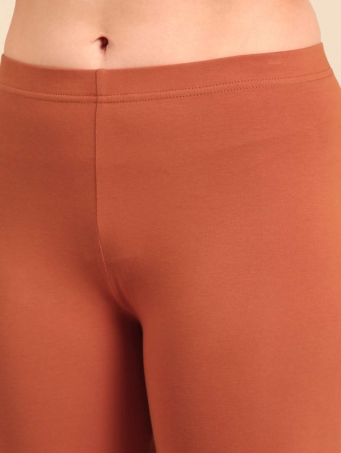 women rust cotton leggings - 21520657 -  Standard Image - 5