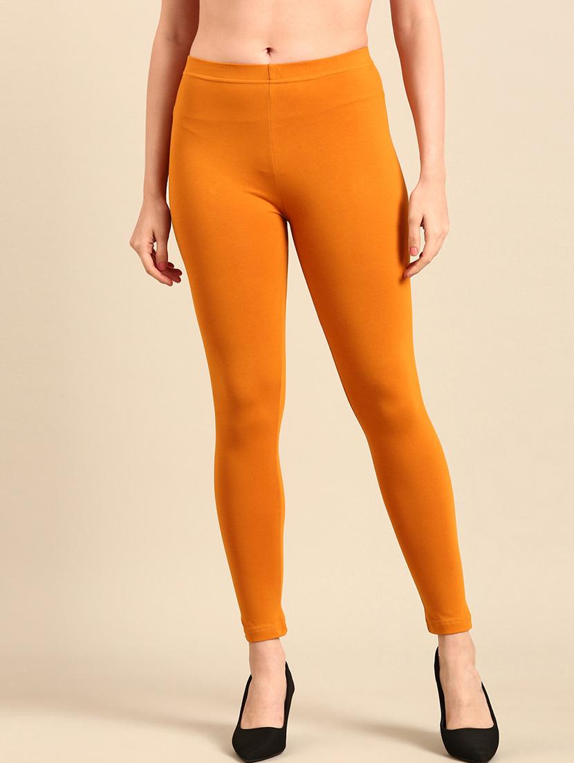 women yellow cotton leggings - 21520667 - Zoom Image - 0