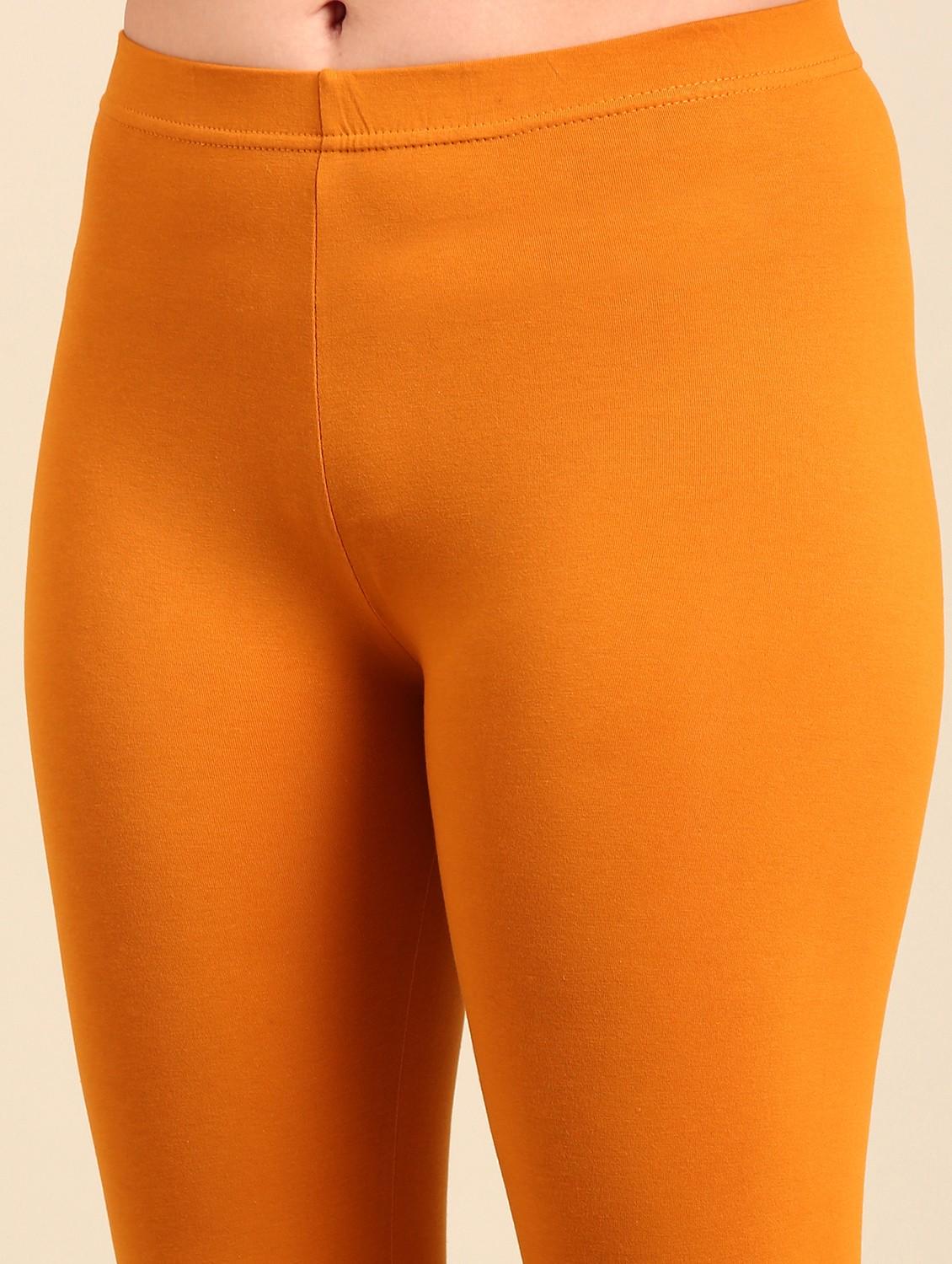 women yellow cotton leggings - 21520667 - Standard Image - 5