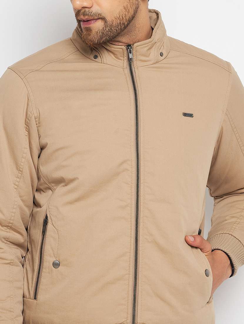 men solid long sleeve bomber jacket - 21520968 -  Standard Image - 3