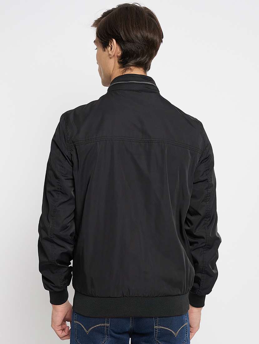 men long sleeve solid bomber jacket - 21520983 -  Standard Image - 3