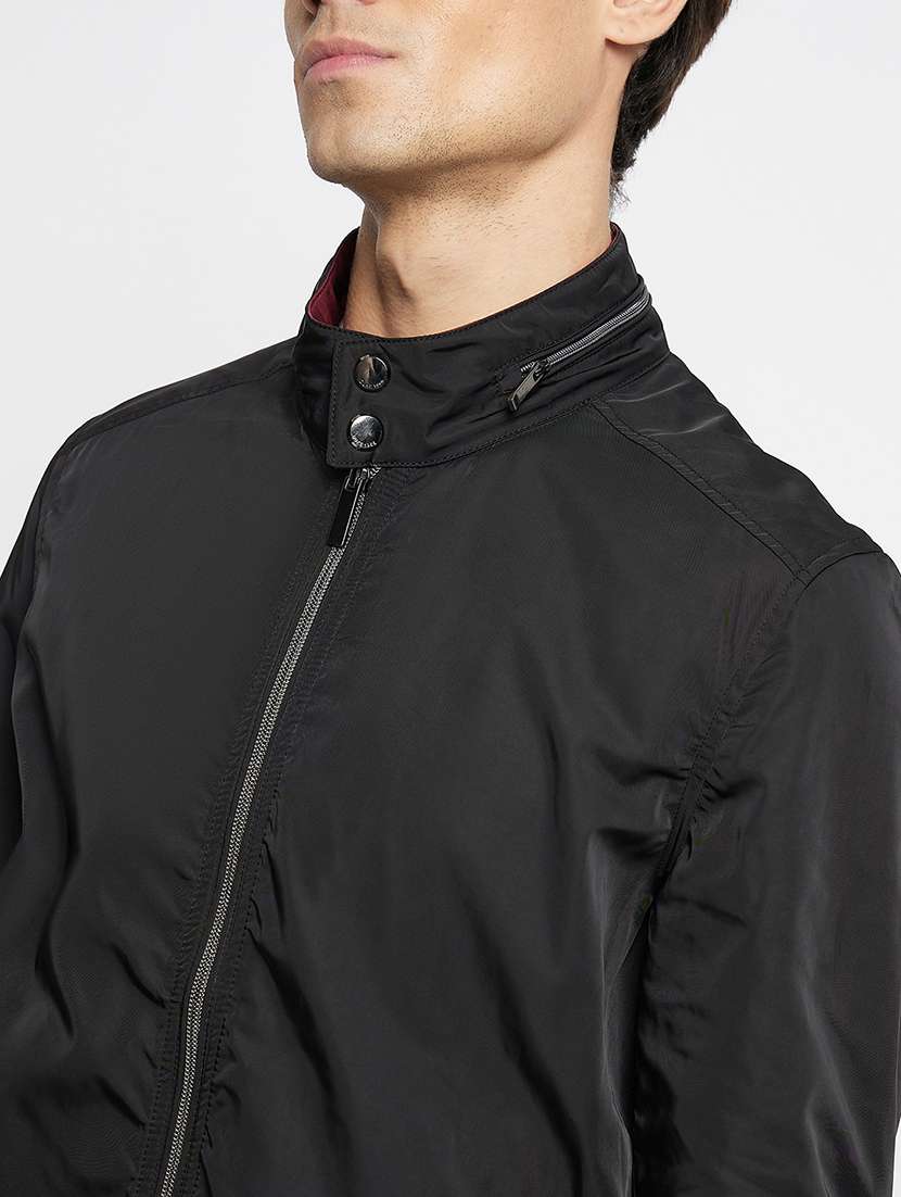 men long sleeve solid bomber jacket - 21520983 -  Standard Image - 5