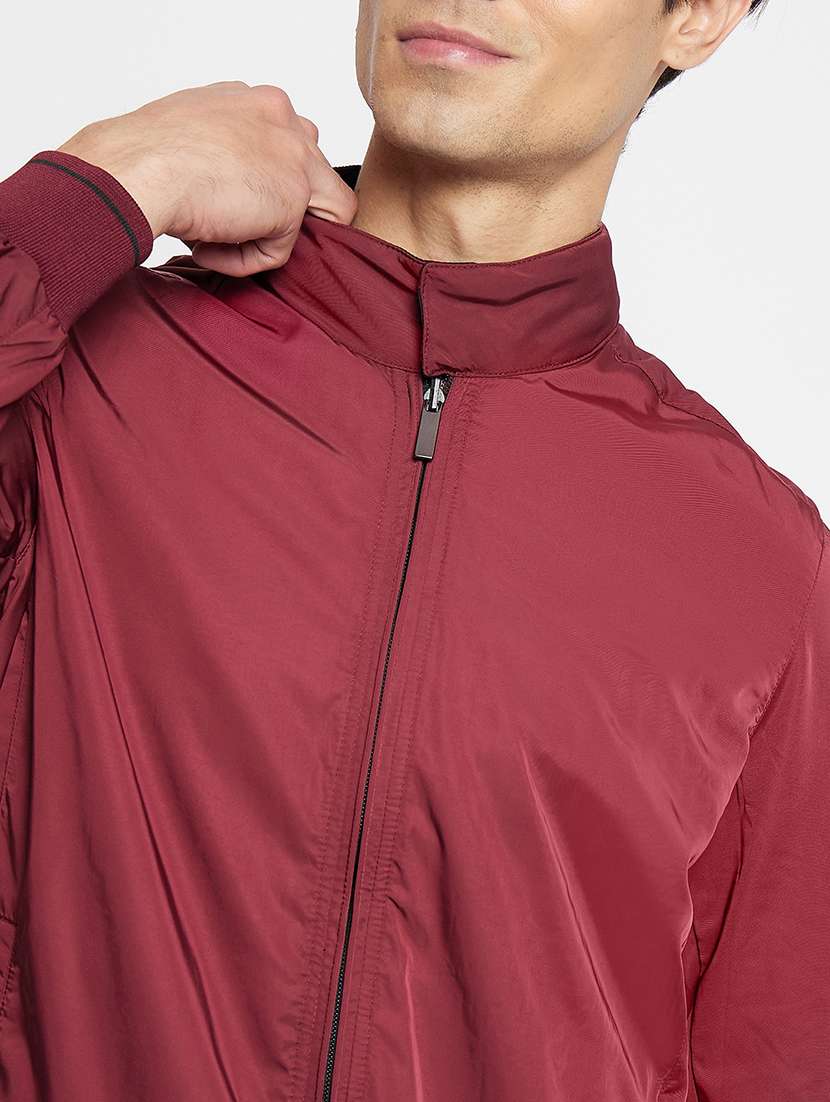 men long sleeve solid bomber jacket - 21520983 -  Standard Image - 8