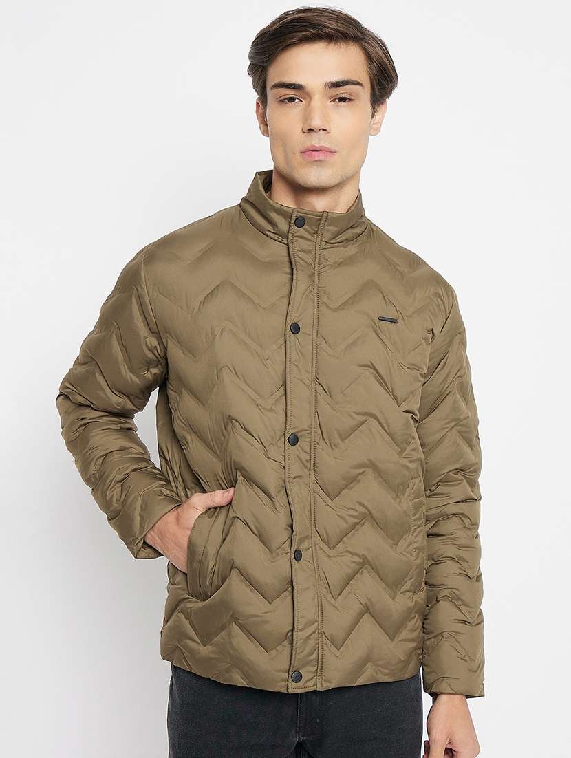 men long sleeves solid quilted jacket - 21520986 - Zoom Image - 0