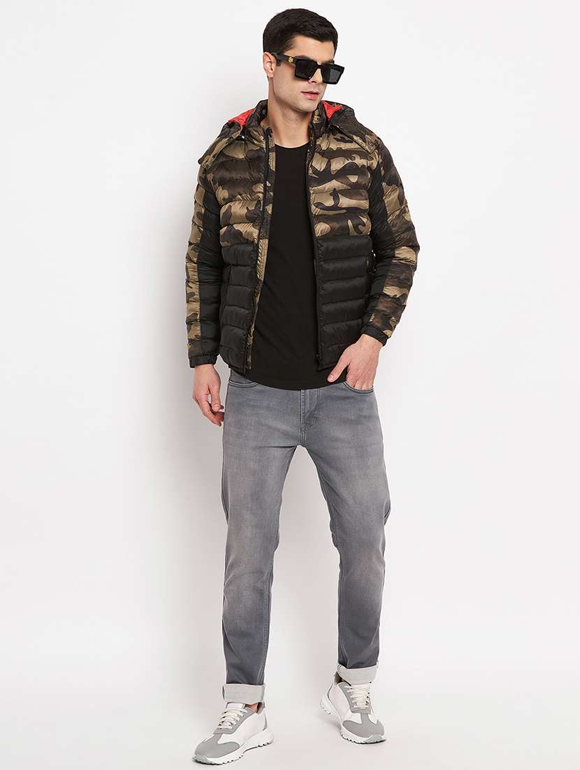 men black camouflage quilted jacket - 21521004 -  Standard Image - 3