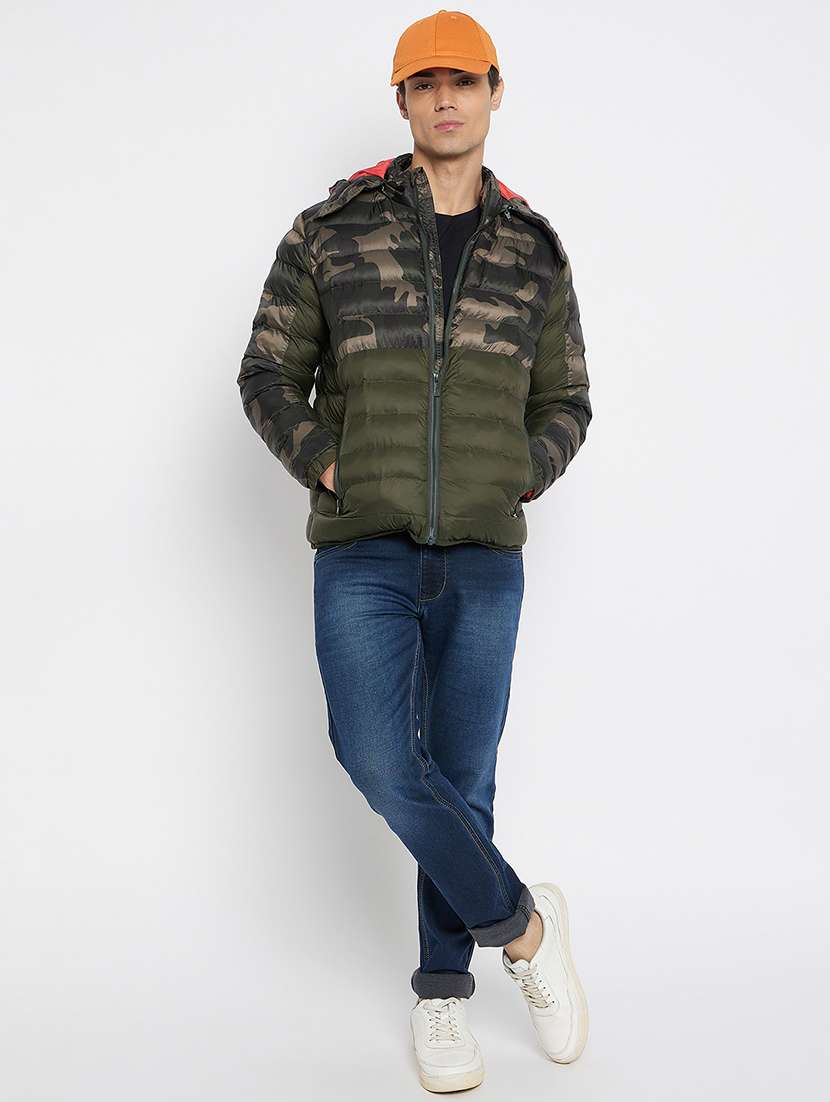men camouflage long sleeves quilted jacket - 21521005 -  Standard Image - 3