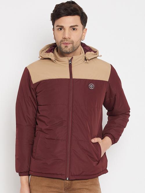 men long sleeve color block quilted jacket - 21521007 - Standard Image - 0