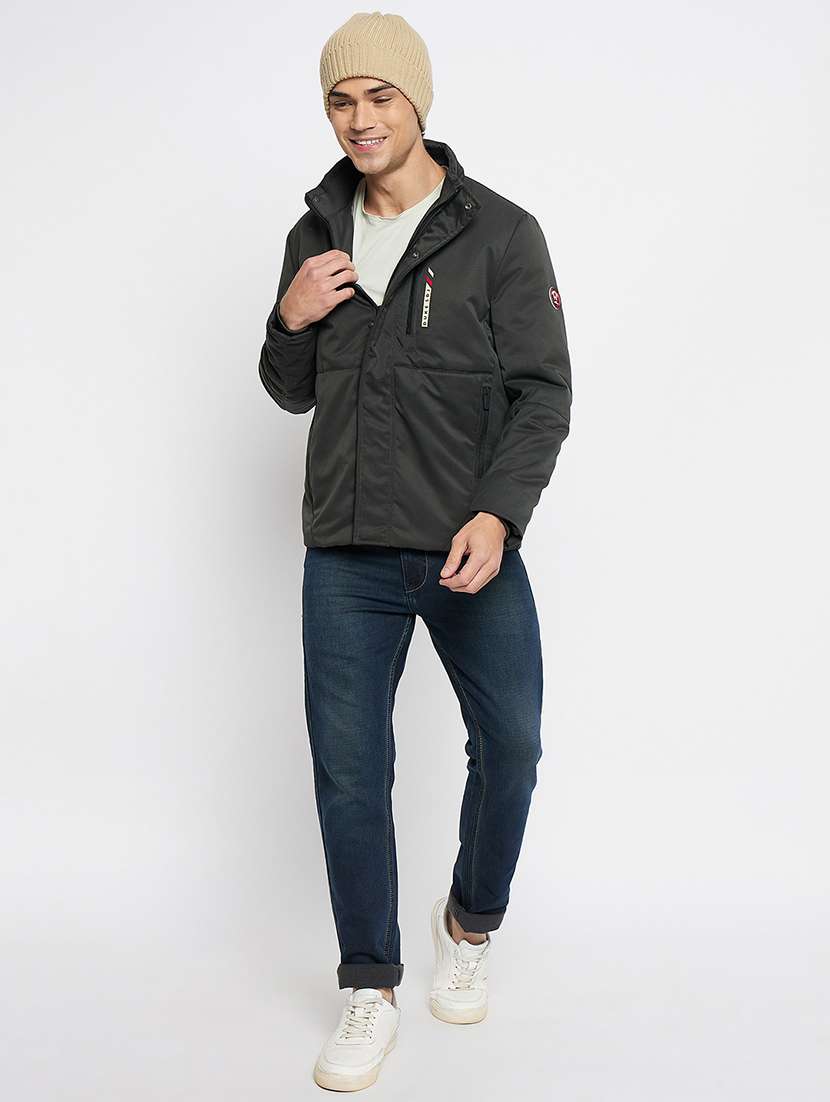 men long sleeve solid bomber jacket - 21521018 -  Standard Image - 3