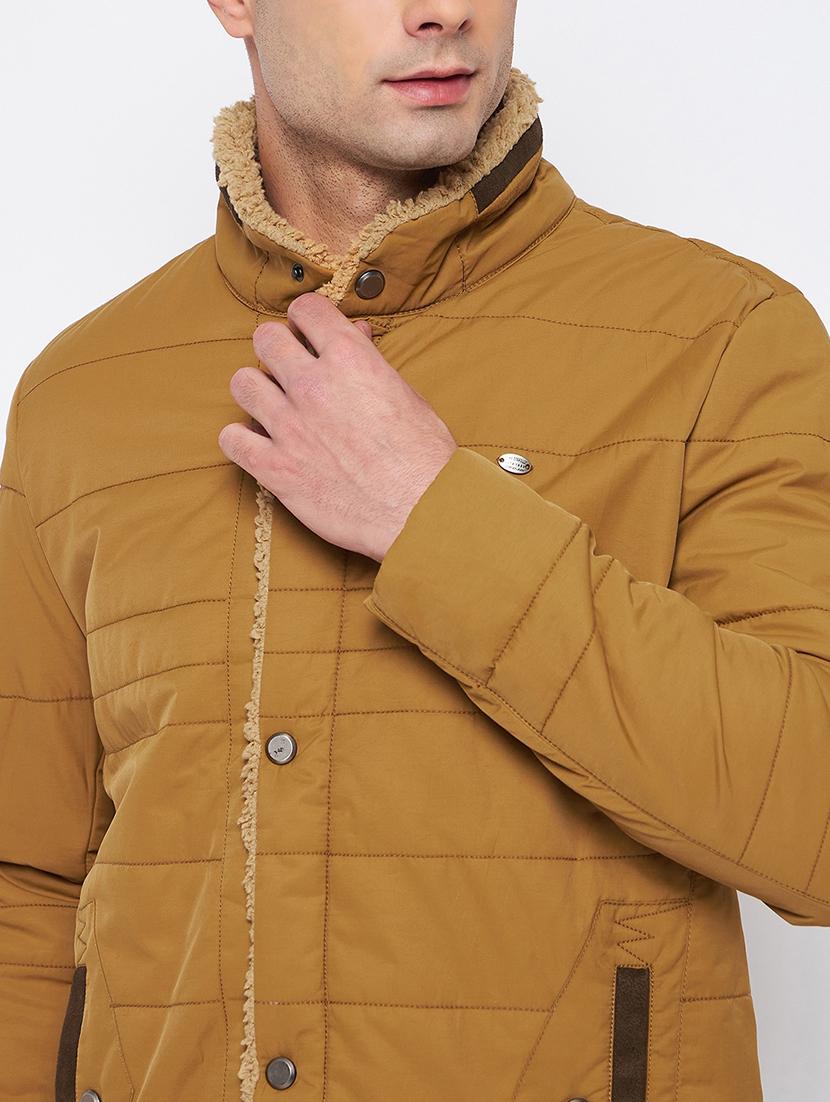 men brown polyester bomber jacket - 21521024 - Standard Image - 3