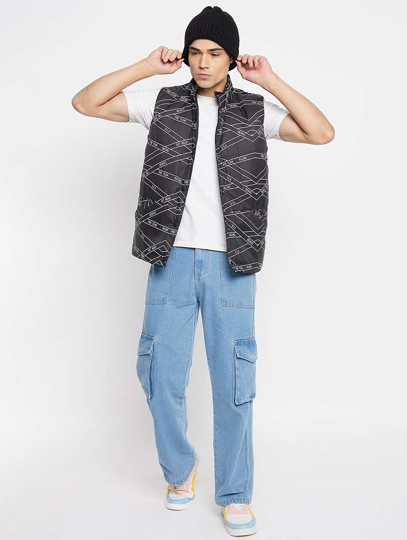 mens solid sleeveless reversible bomber jacket - 21521031 -  Standard Image - 3