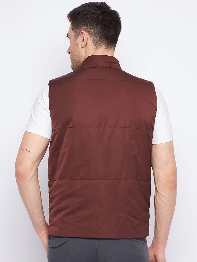 men sleeveless printed quilted jacket - 21521032 -  Standard Image - 3