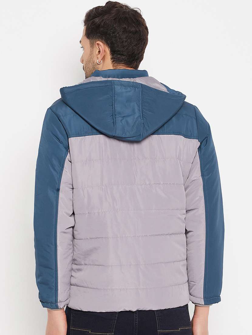 men long sleeve color block quilted jacket - 21521039 -  Standard Image - 3