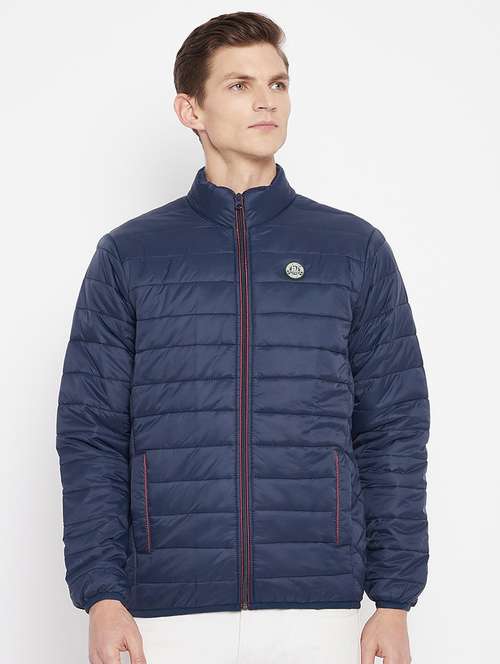 men long sleeve solid quilted jacket - 21521056 -  Standard Image - 0