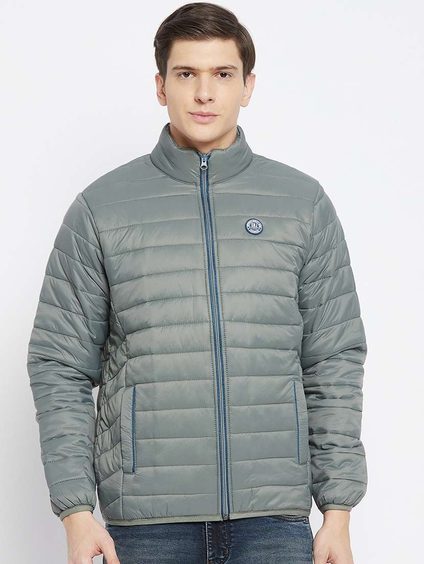 men long sleeve solid quilted jacket - 21521057 - Zoom Image - 0