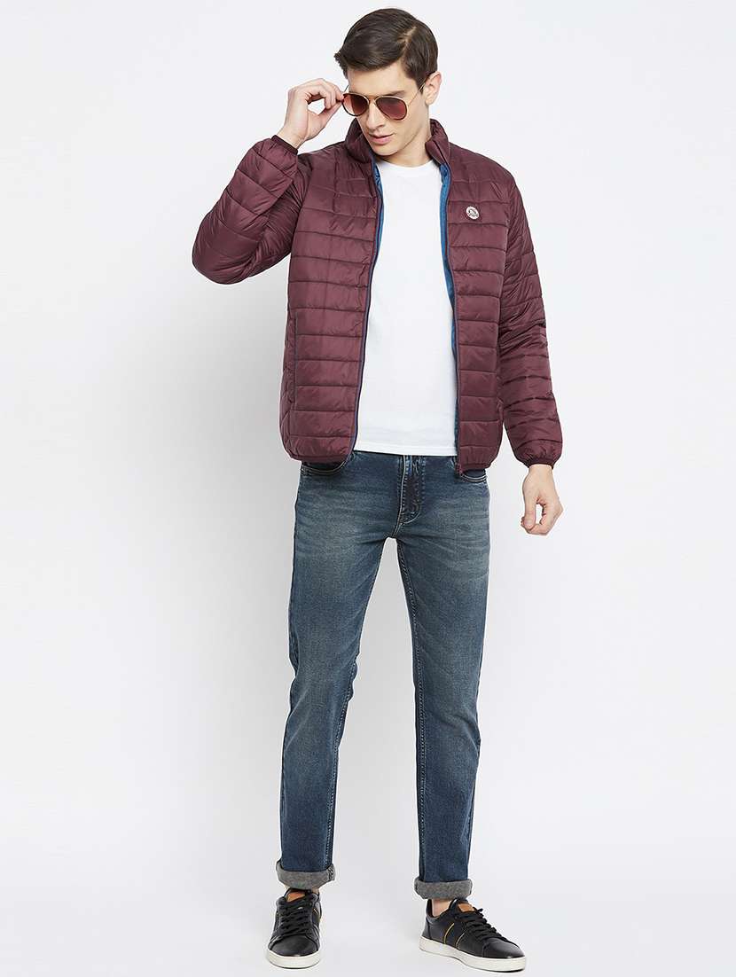 men solid long sleeve quilted jacket - 21521059 -  Standard Image - 3