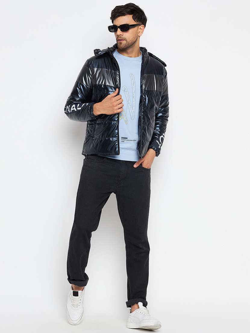 men long sleeve solid quilted jacket - 21521062 -  Standard Image - 3