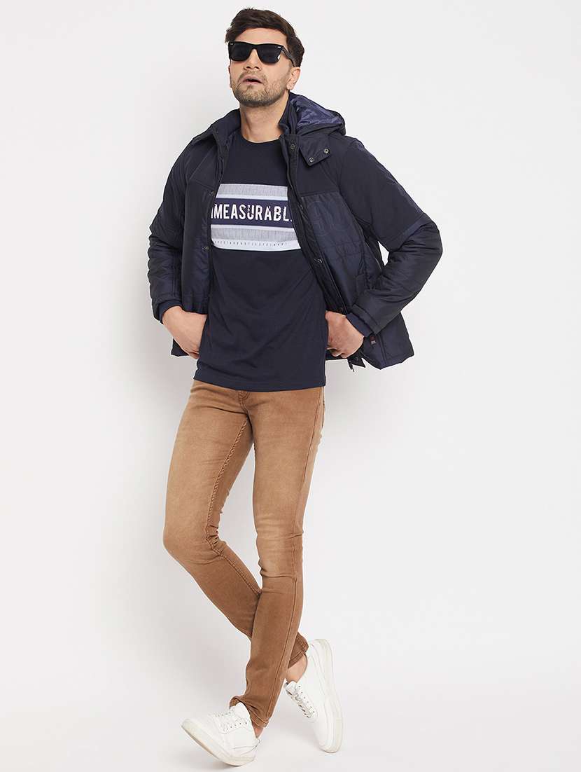 men solid long sleeve bomber jacket - 21521065 - Standard Image - 3