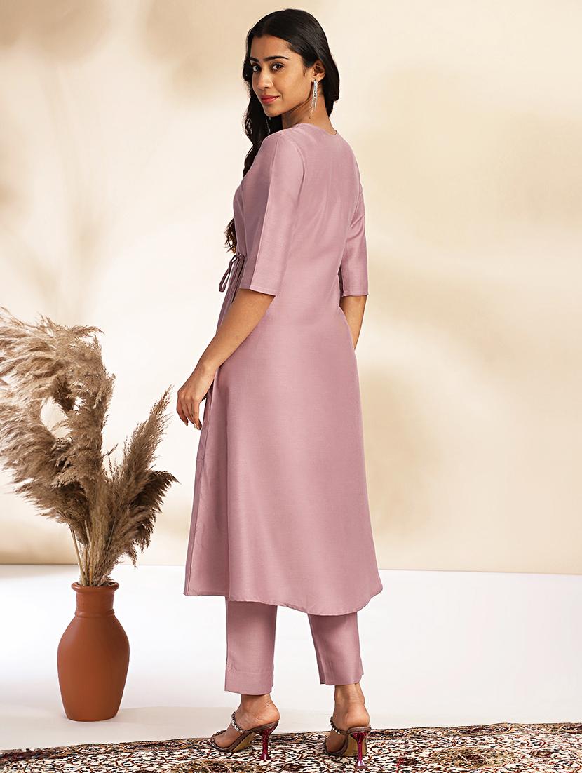 women lavender kurta pant set - 21521102 - Standard Image - 3