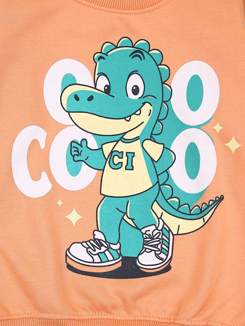 boys front print long sleeve sweatshirt - 21521168 -  Standard Image - 3