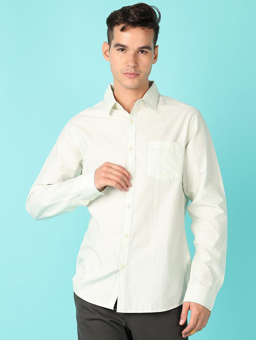 men solid long sleeve casual shirt - 21521194 -  Zoom Image - 0