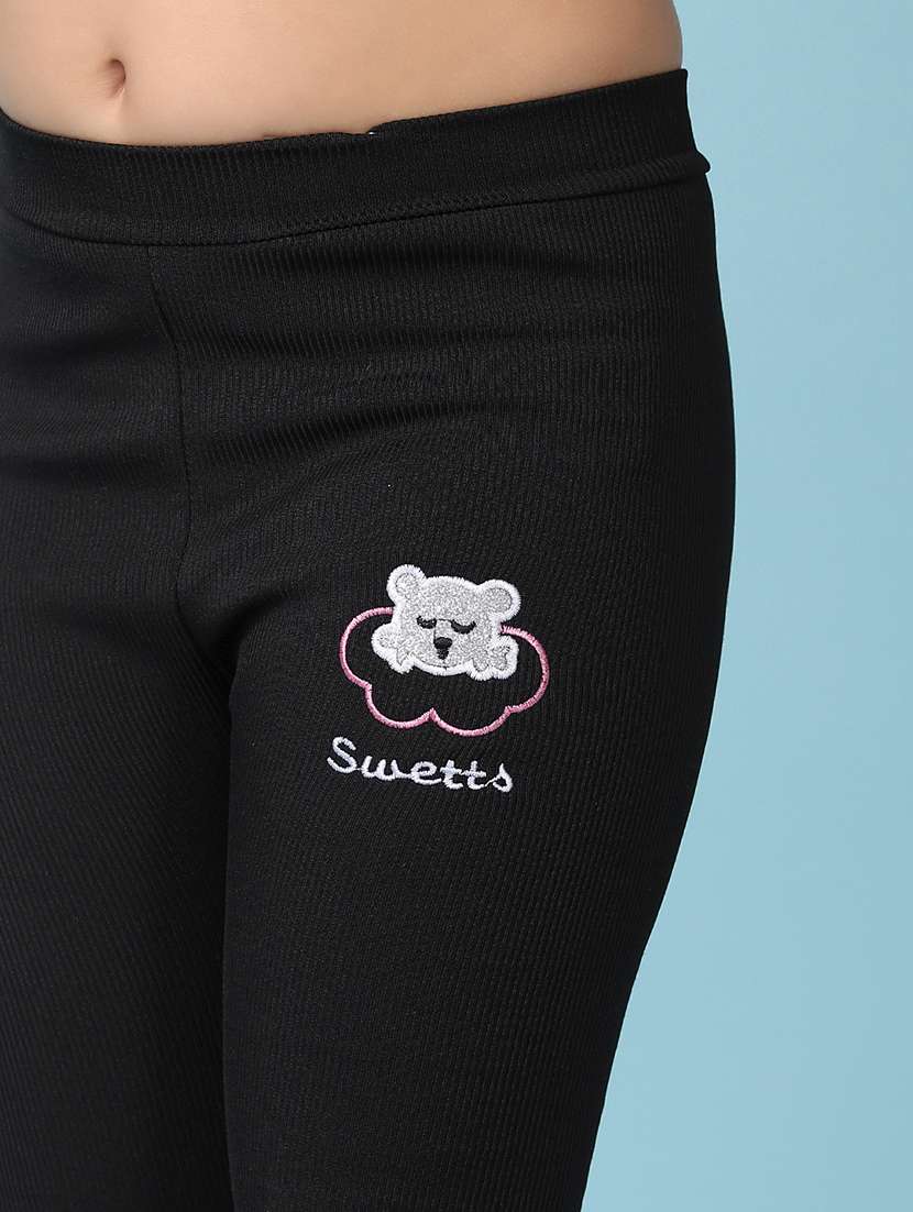 girls solid mid rise legging - 21521208 -  Standard Image - 5