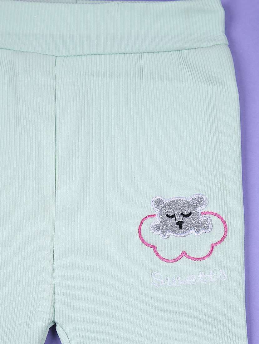 girls solid mid rise legging - 21521211 -  Standard Image - 3