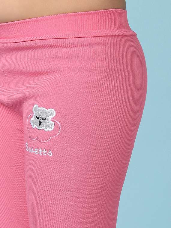 girls solid mid rise legging - 21521212 -  Standard Image - 5