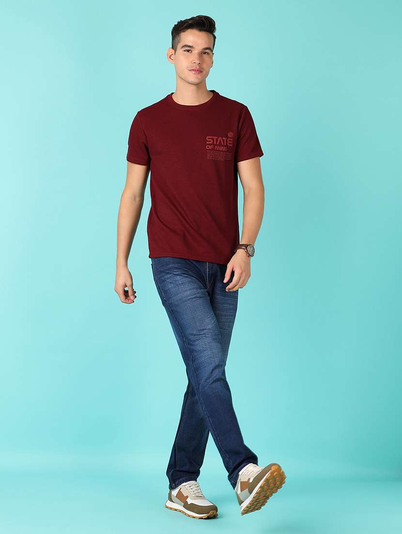 men short sleeves placement print t-shirt - 21521233 -  Standard Image - 3