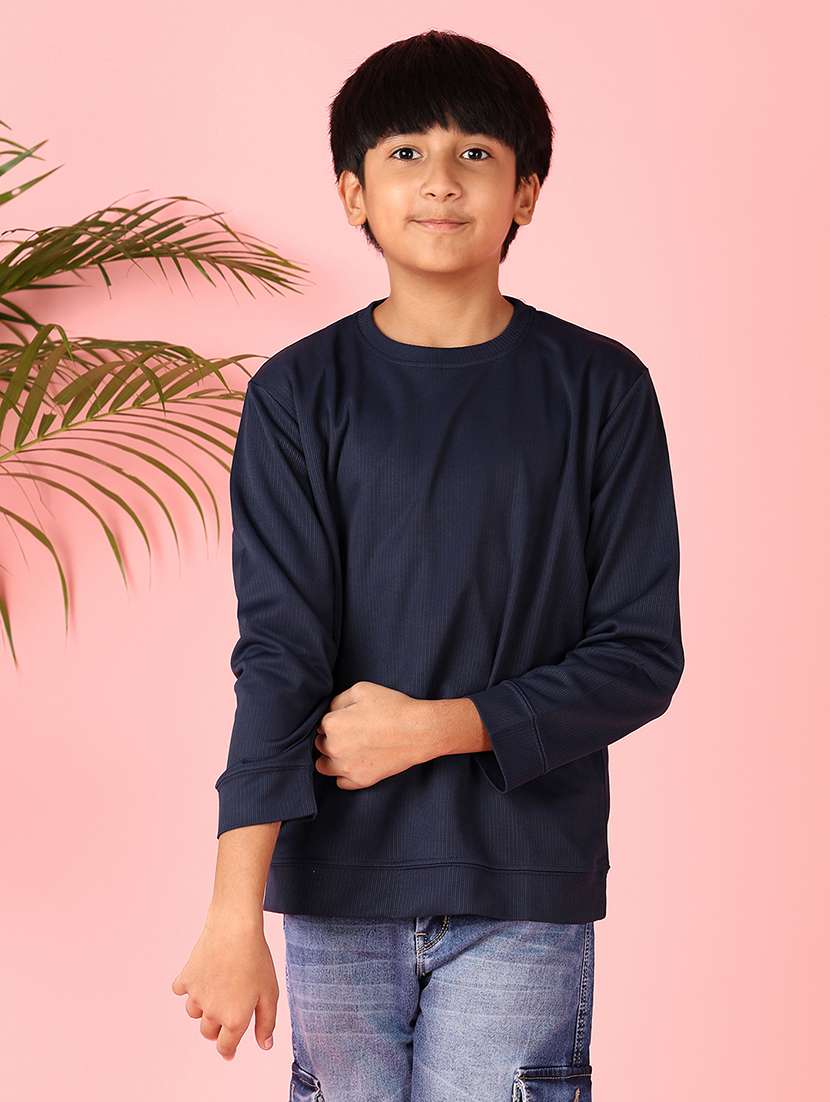 boys long sleeves solid t-shirt