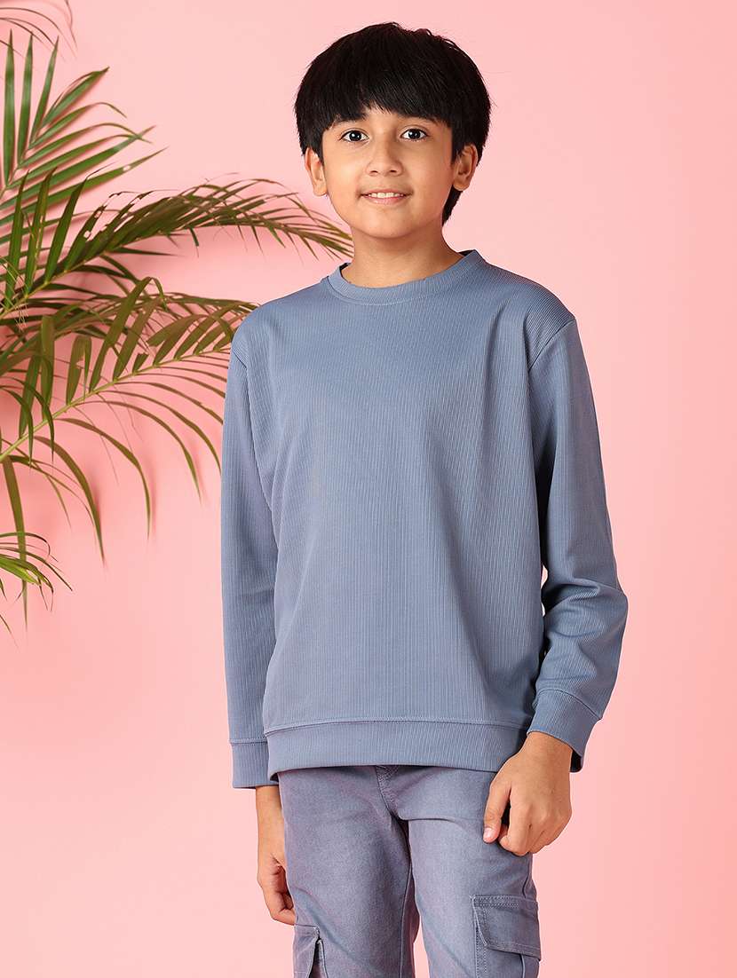 boys long sleeves solid t-shirt