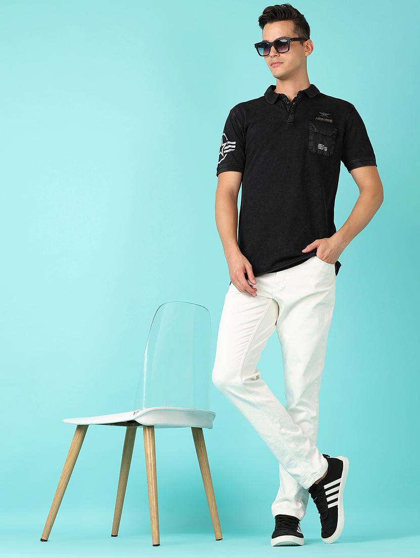 men short sleeves plain polo t-shirt - 21521343 - Standard Image - 3