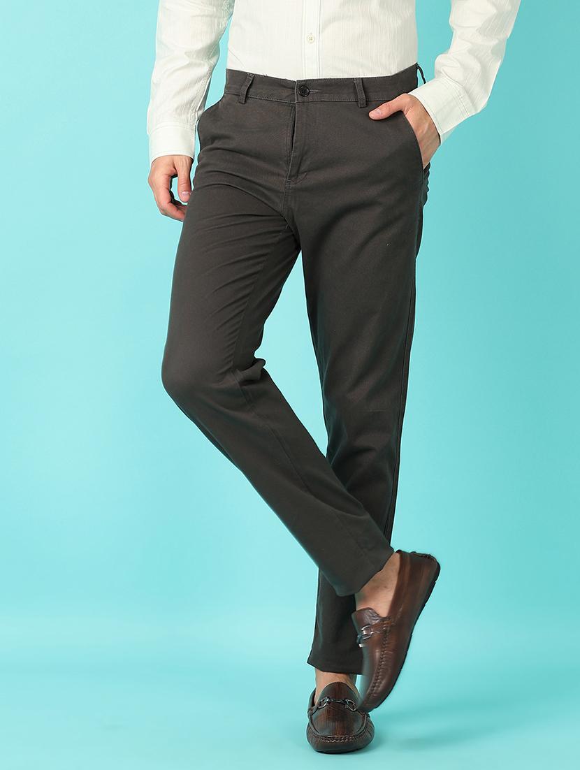 men solid regular fit chinos casual trouser - 21521384 - Zoom Image - 0