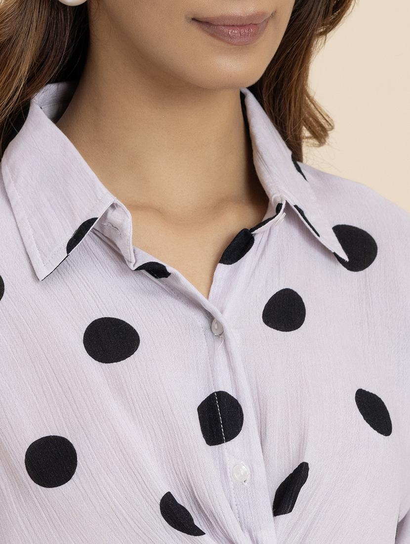 women white cotton shirt top - 21521724 - Standard Image - 5