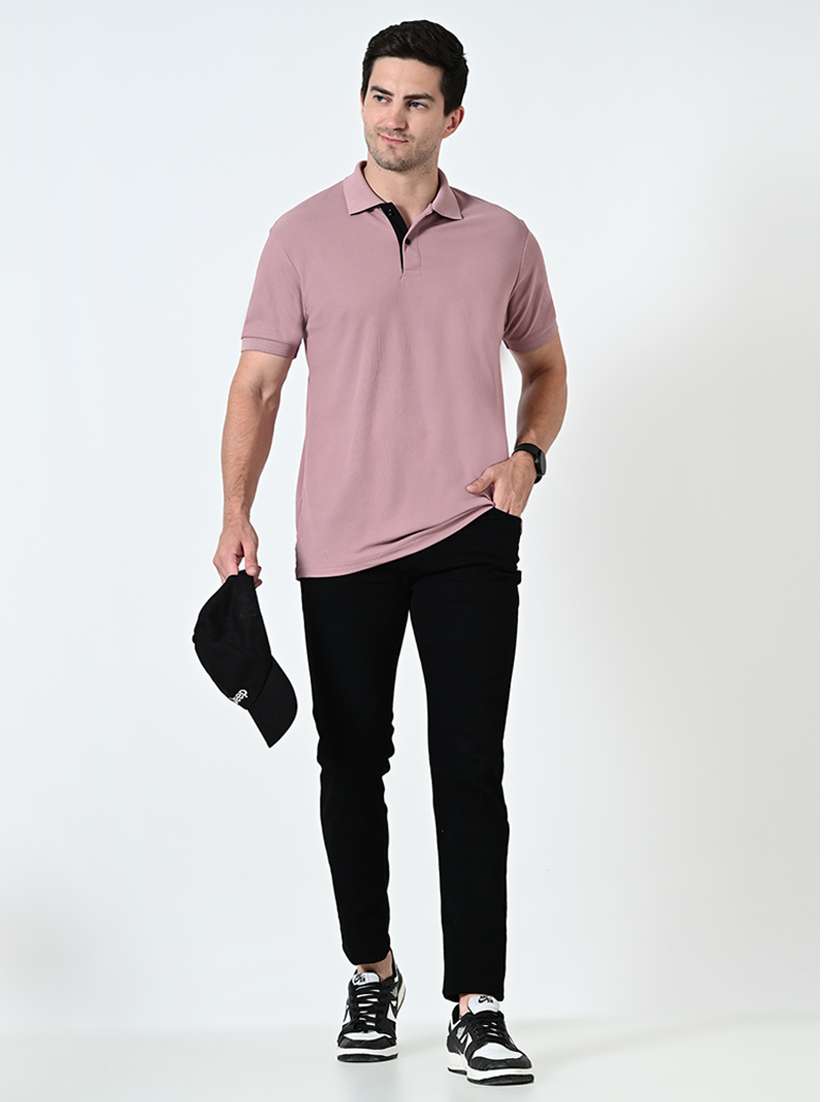 men polo neck plain t-shirt - 21521881 - Standard Image - 5
