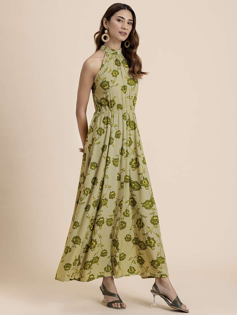 women floral printed halter neck maxi dress - 21521964 -  Standard Image - 3