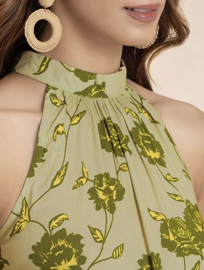 women floral printed halter neck maxi dress - 21521964 -  Standard Image - 5