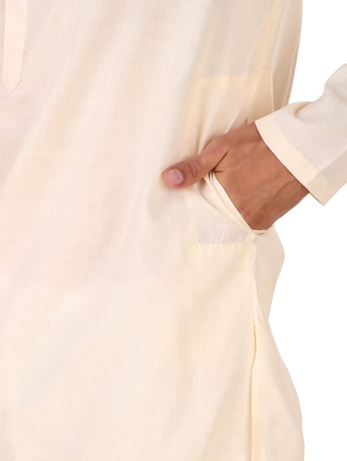 men solids kurta pyjama ethnic wear sets - 21522026 - Standard Image - 5