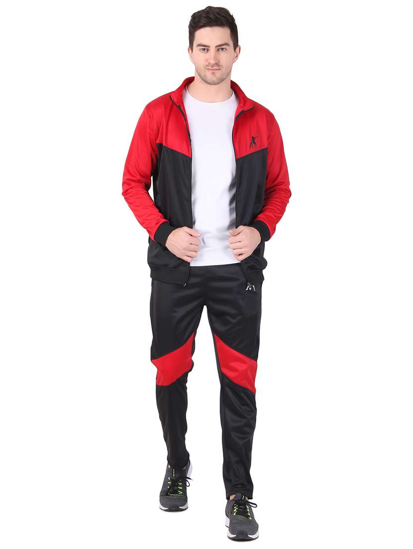 men color block full length track suit - 21522106 -  Standard Image - 3