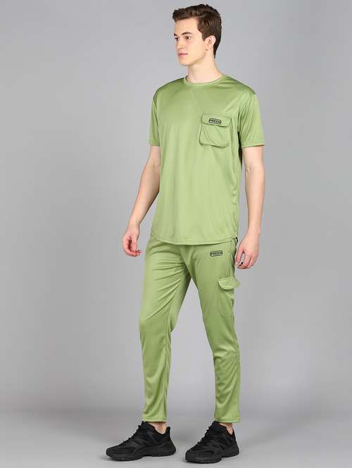 men solid full length track suit - 21522128 -  Standard Image - 0