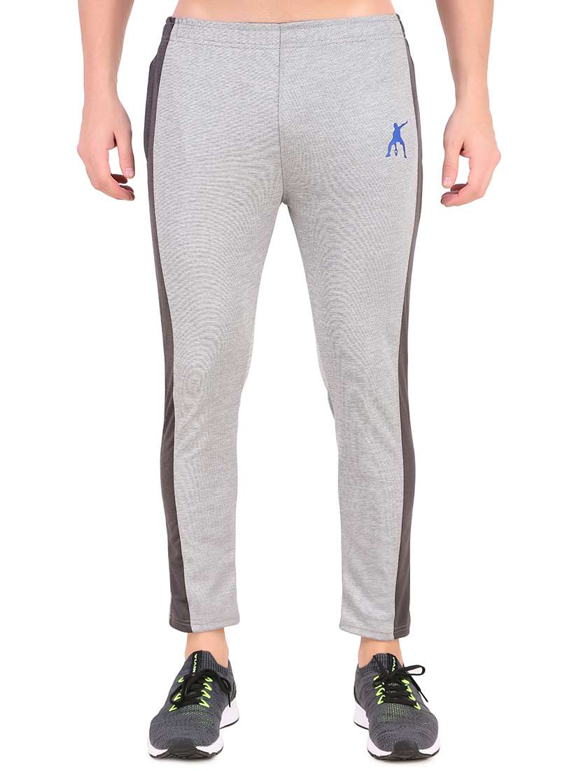 men striped full length track pant