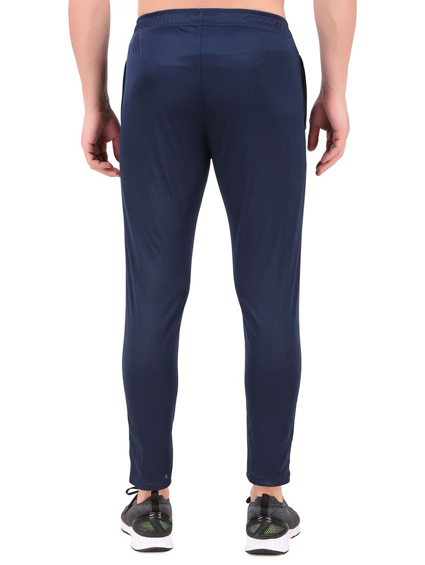 men navy blue polyester full length track pant - 21522170 -  Standard Image - 3