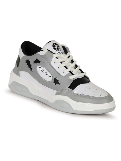 men grey lace up sneaker - 21522353 - Standard Image - 0